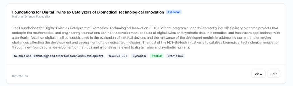 Federal Grant and Contract Feeds