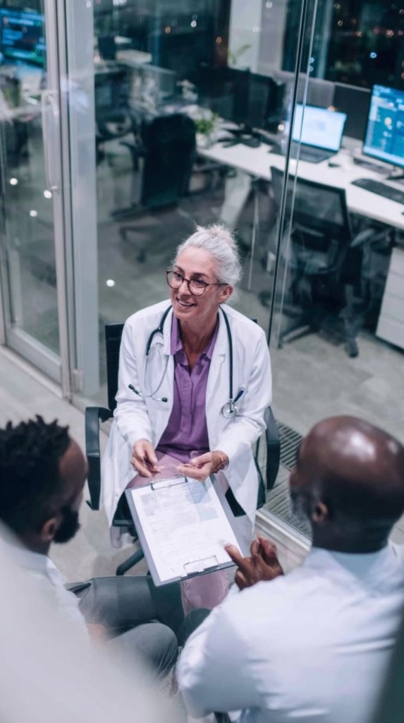 Healthcare leader with tablet